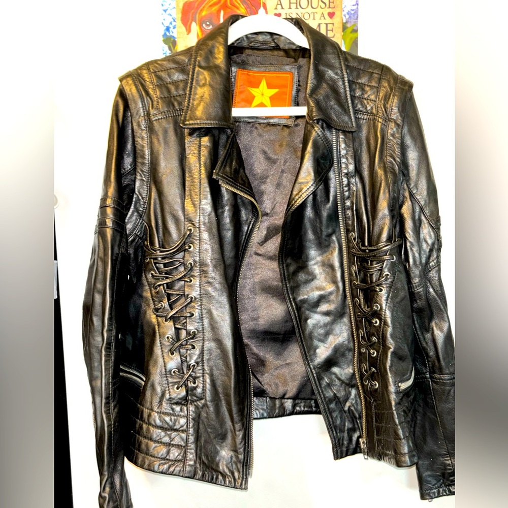 BNNW Genuine Woman’s Leather Riding Jacket